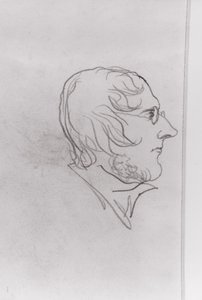 Autoportrait de profil - Patrick Branwell Bronte